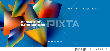 Abstract geometric landing page. Creative background for wallpaper, banner, background or web 102714493