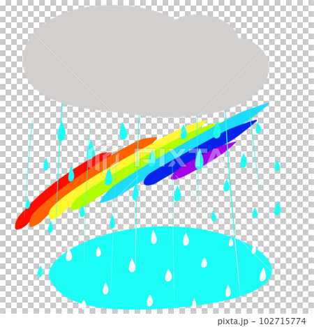 Seven colors of rainbow in the sky on a rainy day Seven colors of rainbow in the sky on a rainy day 102715774