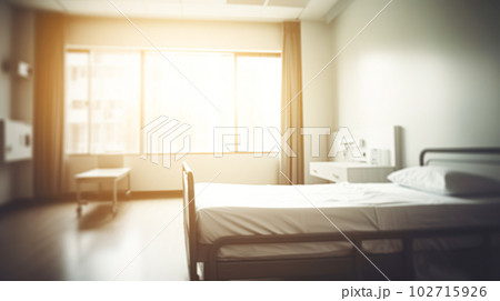 日の当たる病室「AI生成画像」 102715926