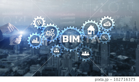 BIM Building Information Modeling Engineering...の写真素材 [102716375] - PIXTA