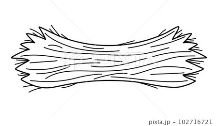 Black and white hay bunch line icon isolated on white background. Vector outline mown field grass bundle illustration. Farm concept. Straw heap picture or coloring page Black and white hay bunch line icon isolated on white background. Vector outline mown field grass bundle illustration. Farm concept. Straw heap picture or coloring page 102716721