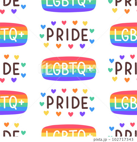 LGBT seamless pattern. Symbol of the LGBT community. LGBT pride or Rainbow elements. LGBT flag or Rainbow flag. LGBT seamless pattern. Symbol of the LGBT community. LGBT pride or Rainbow elements. LGBT flag or Rainbow flag. 102717343