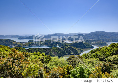 梅丈岳から望む三方五湖 梅丈岳から望む三方五湖 102718751