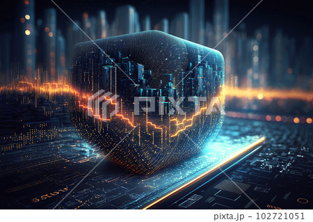Big data connection technology. Cityscape telecommunication and communication network concept. Generative AI Big data connection technology. Cityscape telecommunication and communication network concept. Generative AI 102721051