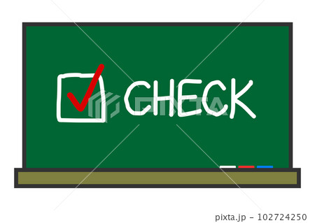 黒板にチックマークをチョークで書いたイラスト 黒板にチックマークをチョークで書いたイラスト 102724250