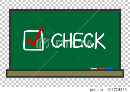 黒板にチックマークをチョークで書いたイラスト 黒板にチックマークをチョークで書いたイラスト 102724250