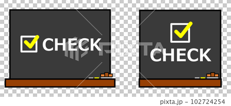 黒板にチックマークをチョークで書いたイラスト 黒板にチックマークをチョークで書いたイラスト 102724254