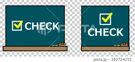 黒板にチックマークをチョークで書いたイラスト 102724255