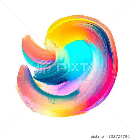 Colorful watercolor hand drawn paper texture torn splatter banner. Wet brush painted spots and strokes abstract vector illustration. 102724796