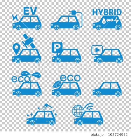 汽車圖標插圖集 汽車圖標插圖集 102724952