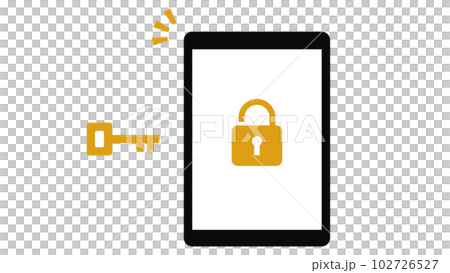 安全加密的平板電腦的插圖 安全加密的平板電腦的插圖 102726527