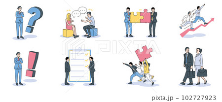 人物 ビジネスおしゃれイラスト素材	 102727923