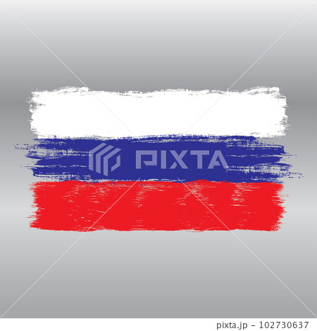 Flag of Russia ,watercolor brush style 102730637