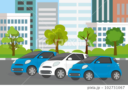town parking places,banner horizontal concept, town parking places,banner horizontal concept, 102731067