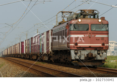 北陸本線　加賀笠間ー美川　JR貨物　EF81-36（富山） 102733041