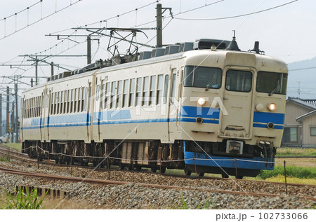 北陸本線 西高岡ー高岡 JR西日本 475系 A06編成(金沢) 北陸本線 西高岡ー高岡 JR西日本 475系 A06編成(金沢) 102733066