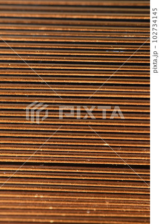 Copper wire background. Thongs made of copper wire. Copper wire background. Thongs made of copper wire. 102734145