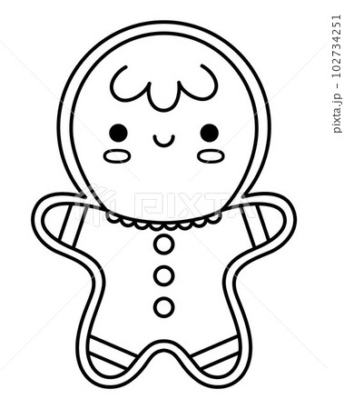 cookie man clipart black