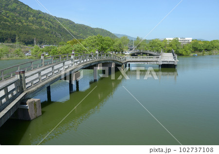 乙女ケ池 太鼓橋 滋賀県高島市勝野 乙女ケ池 太鼓橋 滋賀県高島市勝野 102737108