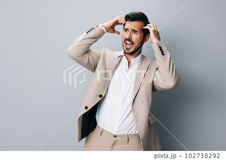 man suit crazy businessman business work angry screaming boss anger yelling man suit crazy businessman business work angry screaming boss anger yelling 102738292