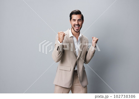 businessman man beige arm business victory happy suit hand confident winner businessman man beige arm business victory happy suit hand confident winner 102738386