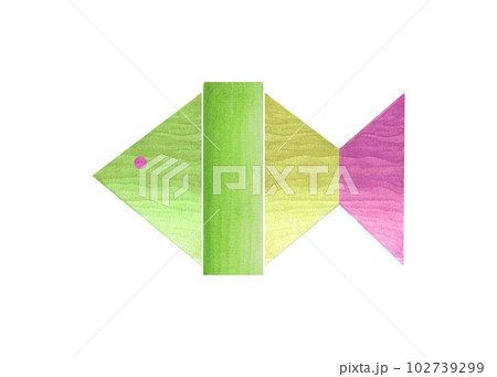 Multicolored kid fish with wooden texture isolated on white background. Watercolor illustration for the design of kid room, postcard, greetings, birthday and baby show cards Multicolored kid fish with wooden texture isolated on white background. Watercolor illustration for the design of kid room, postcard, greetings, birthday and baby show cards 102739299