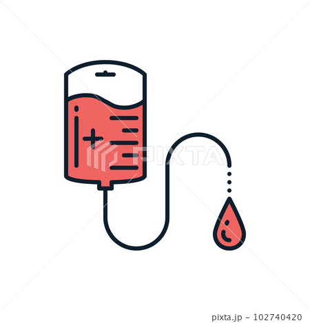 Blood Donation related vector icon. 102740420