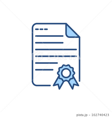 Certificate related vector icon. 102740423