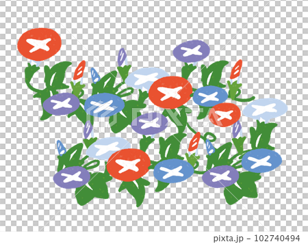 牽牛花水彩手繪風格的插圖 牽牛花水彩手繪風格的插圖 102740494