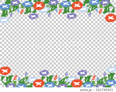 水彩手繪牽牛花畫框(橫) 水彩手繪牽牛花畫框(橫) 102740501