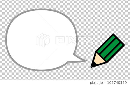 Pencil and speech bubble Pencil and speech bubble 102740539