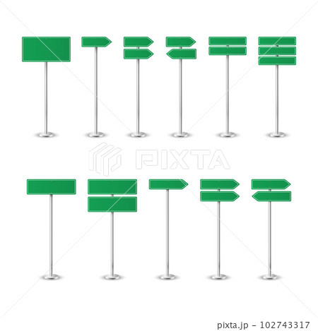 Blank Green Street Sign Template