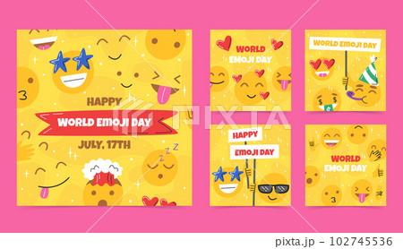 Happy world emoji day, social media templates Happy world emoji day, social media templates 102745536