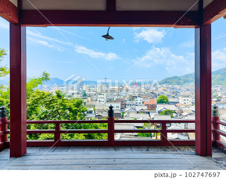 西方寺・普明閣から望む竹原の町並み 西方寺・普明閣から望む竹原の町並み 102747697