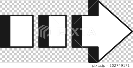 Arrow symbol. Turn right. Transparent flat design element. 102749171