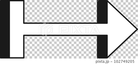 Arrow symbol. Turn right. Transparent flat design element. 102749205