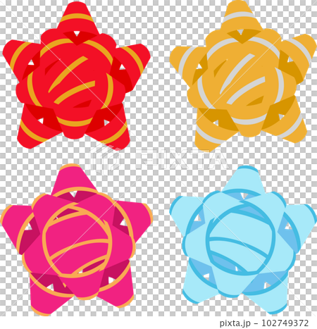 ラッピング用のフラワー型リボン 102749372