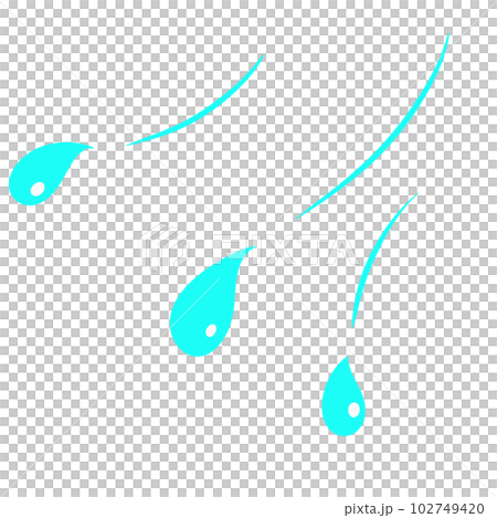 Drops of water falling from the sky on a rainy day 102749420