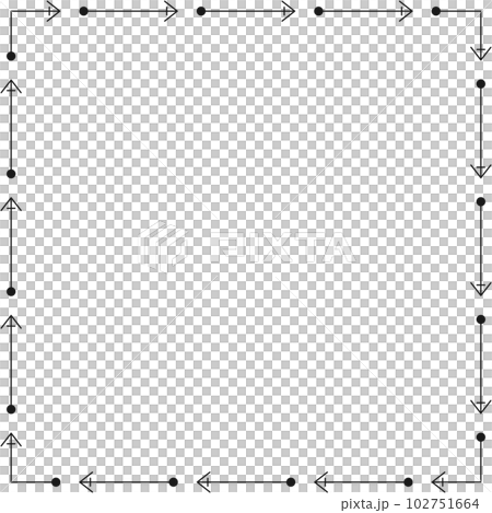 Arrow pattern square frame on transparent background. PNG illustration. Arrow pattern square frame on transparent background. PNG illustration. 102751664