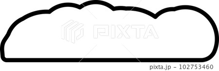 Cloud element in PNG type. Flat illustration style. Minimal object. 102753460