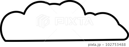 Cloud element in PNG type. Flat illustration style. Minimal object. 102753488
