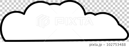 Cloud element in PNG type. Flat illustration style. Minimal object. 102753488