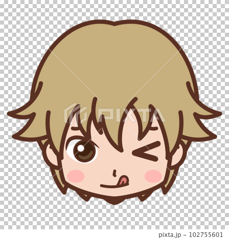 顔・表情アイコン(テヘペロ・謝る・照れる・ごまかす)/男性・若い【5】 顔・表情アイコン(テヘペロ・謝る・照れる・ごまかす)/男性・若い【5】 102755601