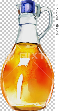 メープルシロップの瓶　水彩風ベクターイラスト 102755780