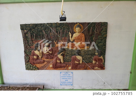 タイ　壁の仏画 102755785