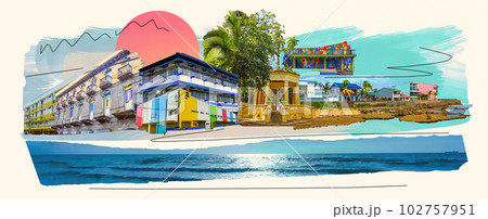 Port Limon seaport in Costa Rica Port Limon seaport in Costa Rica 102757951