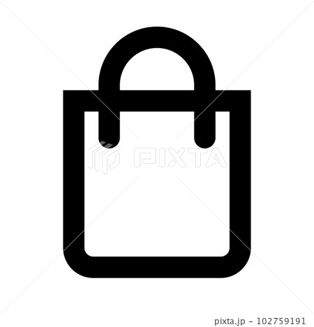 ショッピングバックのアイコン。シンプルなバッグ。ベクター。 102759191