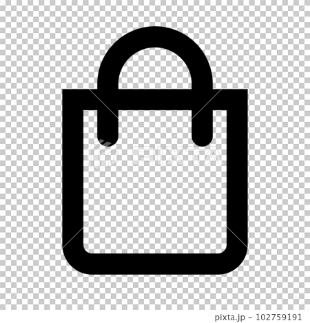 ショッピングバックのアイコン。シンプルなバッグ。ベクター。 102759191