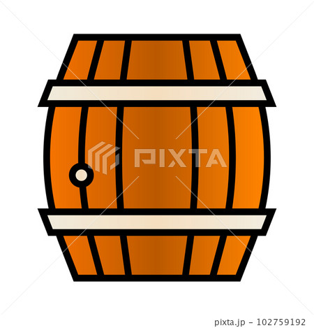 モダンな樽のアイコン。ワインの熟成。ベクター。 102759192