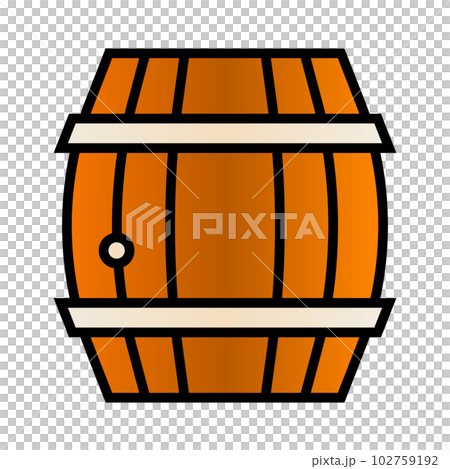 モダンな樽のアイコン。ワインの熟成。ベクター。 102759192